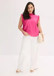 Blus med volanger, bonprix