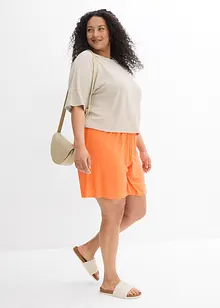 Dra på-shorts i mjuk viskosmix, bonprix