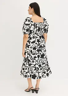 Mellanlång klänning i ekologisk bomull, bonprix