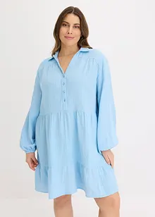 Kort muslinklänning med våder, bonprix