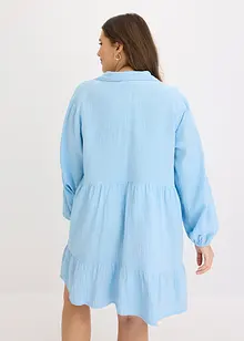 Kort muslinklänning med våder, bonprix