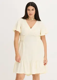 Jerseyklänning med vingärmar i lätt kräppat material, bonprix