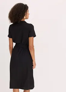 Jerseyklänning i luftig kräpp, bonprix