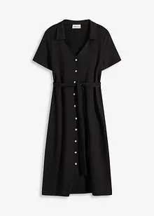 Jerseyklänning i luftig kräpp, bonprix