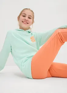 Caprileggings för barn i ekologisk bomull med stretch (2-pack), bonprix