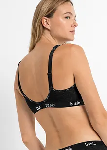 BH utan bygel (2-pack), ekologisk bomull, bonprix