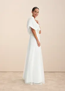 Brudklänning med singoallaringning och spets, bonprix