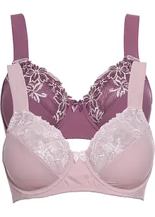BH med bygel och vadderade axelband (2-pack), bonprix