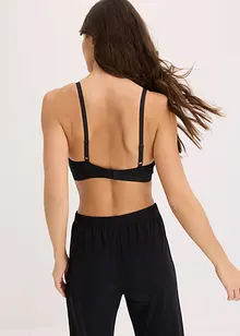 Vadderad bralette utan bygel med ekologisk bomull (2-pack), bonprix