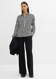 Skjortblus i fin satin, bonprix