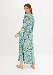 Jerseyklänning med virkad infällning, bonprix