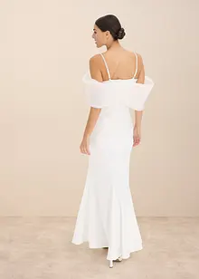Brudklänning i glänsande satin med strass, bonprix