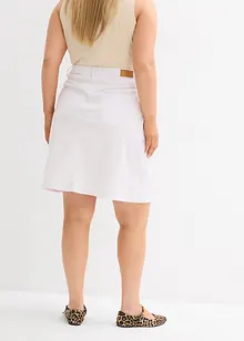 Stretchig jeanskjol med hög midja, bonprix
