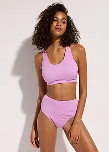 Ribbstickad bikini med BH-topp (2 delar), bonprix
