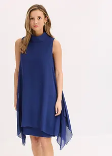 Chiffongklänning med sjalkrage, bonprix