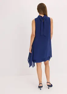 Chiffongklänning med sjalkrage, bonprix