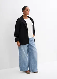 Kavaj av krinklat viskosmaterial med struktur, bonprix