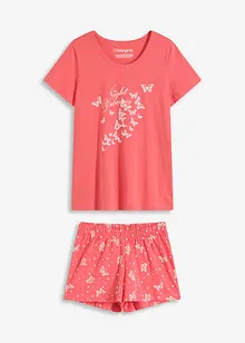 Pyjamas med shorts, av ren bomull, bonprix