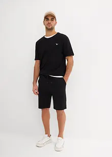 T-shirt och trikåbermudas av ren bomull (2 delar), bonprix