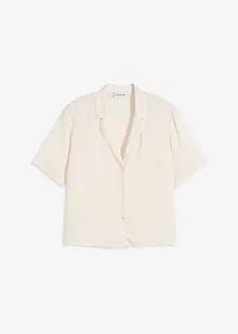 Satinblus med krage och slag, bonprix