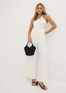 Jumpsuit med satin, bonprix