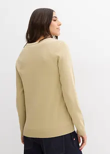 Cardigan med rund halsringning, bonprix