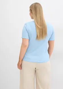 Topp av strukturmaterial och med knappslå, bonprix