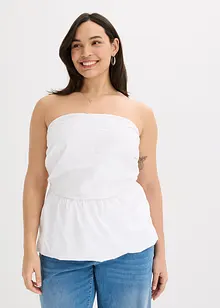 Ärmlös blus med ballongformad nederkant, bonprix