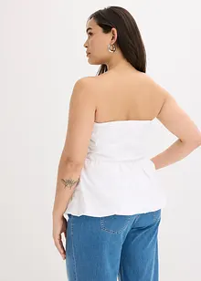 Ärmlös blus med ballongformad nederkant, bonprix