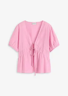 Blus med knytband, bonprix