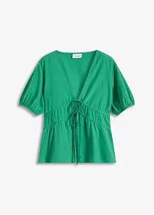Blus med knytband, bonprix