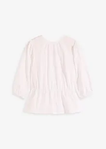 Blus med puffärmar och djup ringning i ryggen, bonprix