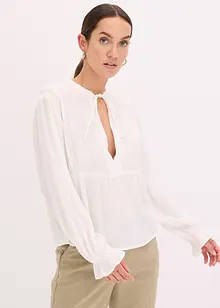 Blus med hålbroderi, bonprix