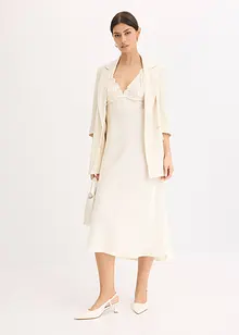 Maxiklänning av satin med mjukt fall, bonprix