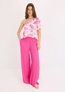 Blus i one-shoulder-modell av viskos med struktur, bonprix
