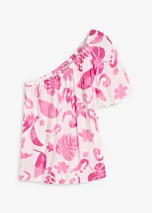 Blus i one-shoulder-modell av viskos med struktur, bonprix