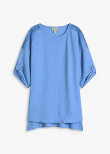 Tunika med struktur och spetsband, bonprix