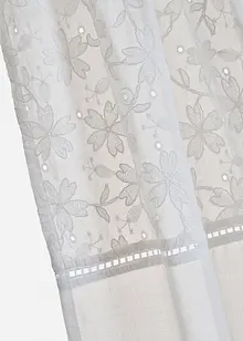Gardinlängd med broderi i ekologisk bomull (1-pack), bonprix