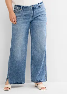Loose Straight Jeans Mid Waist, Low Stretch, bonprix