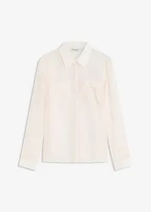 Transparent blus med struktur, bonprix