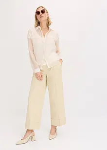 Transparent blus med struktur, bonprix