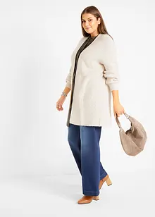 Wide Leg Jeans Mid Waist, med bekväm midja, bonprix