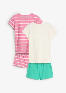 Pyjamas med shorts (4 delar), bonprix