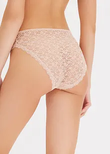High Leg-maxitrosa med återvunnen spets (3-pack), bonprix