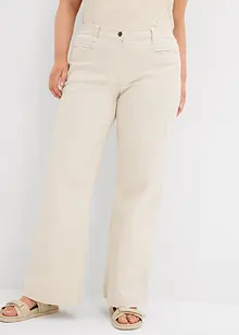 Wide Leg Jeans Mid Waist, med bekväm midja, bonprix