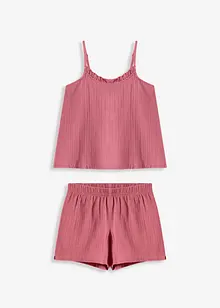 Muslinpyjamas med shorts och smala axelband, bonprix