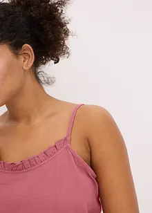 Muslinpyjamas med shorts och smala axelband, bonprix