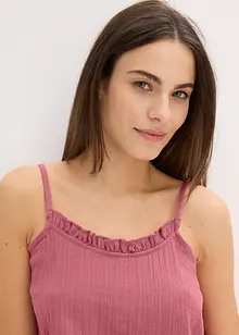 Muslinpyjamas med shorts och smala axelband, bonprix