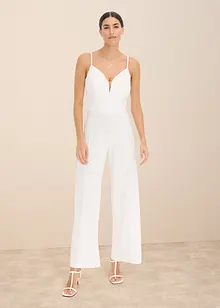 Jumpsuit med spets och smala axelband, bonprix