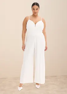 Jumpsuit med spets och smala axelband, bonprix